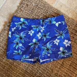 Apt 9 Chino shorts women’s 14 Tropical Floral 5’ inseam Beach Summer Preppy